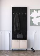 Kapstok / garderobe met modern design Creola 04 / 5 kapstokhaken van kunststof / Kleur: kasjmier / Maten: 70 x 34 x 54 cm / voor de hal / ABS-randen