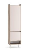 Garderobe kast / twee deuren / Maten: 54 x 34 x 198 cm / Soft-Close functie / Eiken Cremona / Kasjmir / uitschuifbare kledingstang / 3 vakken / ABS-randen
