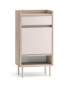 Ladekast / Soft-Close functie / kleur: Cremona eik / kasjmier / één lade / afmetingen: 50 x 34 x 95 cm / soft-close functie / 3 vakken / metalen poten