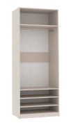 Open kledingkast / Cabecao 03 / 206 x 80 x 51 cm / kasjmier / 1 kledingstang / 4 vakken / strak design / veel opbergruimte / hoekig