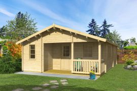 Vakantiehuis / chalet Gigalitz 01 incl. vloer - 70 mm blokhut profielplanken, grondoppervlakte: 44.7 m², zadeldak