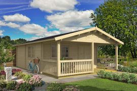 tuinhuis Petereck incl. vloer - 70 mm blokhut profielplanken, grondoppervlakte: 39,2 m², zadeldak