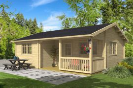 Vakantiehuis / chalet Madrisa 03 incl. vloer - 70 mm blokhut profielplanken, grondoppervlakte: 43.8 m², zadeldak
