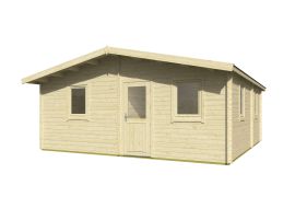 Tuinhuis / chalet Ötscher 01 incl. vloer - profielplanken 40 mm, grondoppervlakte: 35,40 m², zadeldak, 6 ramen met isolatieglas met dubbele beglazing
