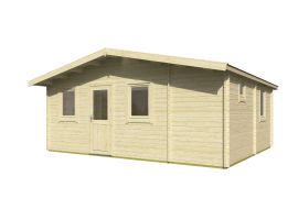 Tuinhuis / chalet Jauerling 01 incl. bodem - 40 mm blokhut profielplanken, grondoppervlakte: 29,75 m², zadeldak, 5 ramen met dubbele beglazing van isolatieglas