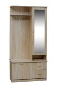 Garderobe Concorda 03, kleur: Sonoma eiken - 194 x 93 x 40 cm (h x b x d)