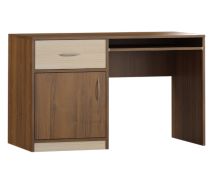 bureau Pasuruan 19, kleur: walnoten / ahorn - afmetingen: 76 x 124 x 60 cm (H x B x D)