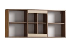 wandrek / hangplank Pasuruan 13, kleur: walnoten / ahorn - afmetingen: 57 x 124 x 25 cm (H x B x D)