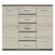 Dressoir / ladekast Pamulang 04, kleur: Sonoma eiken - Afmetingen: 112 x 122 x 40 cm (H x B x D)