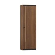 Kolommenkast / kast Mojokerto 21, kleur: Walnoot / Zwart - Afmetingen: 194 x 60 x 39 cm (H x B x D)