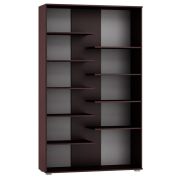 Open kast Tabubil 21, Kleur: Wengé - Afmetingen: 200 x 120 x 41 cm (H x B x D)