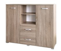 Ladenkast Kikori 11, kleur: Sonoma eiken - afmetingen: 113 x 130 x 40 cm (H x B x D)