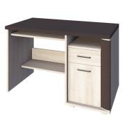 bureau Aitape 49, kleur: donker Sonoma eiken / licht Sonoma eiken - afmetingen: 76 x 120 x 60 cm (H x B x D)