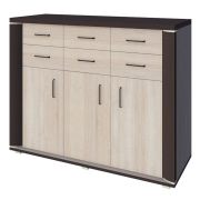 Ladekast /dressoir Aitape 42, kleur: donker Sonoma eiken / licht Sonoma eiken - afmetingen: 105 x 130 x 40 cm (H x B x D)