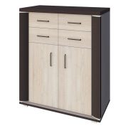 Ladekast /dressoir Aitape 47, kleur: donker Sonoma eiken / licht Sonoma eiken - afmetingen: 105 x 90 x 40 cm (H x B x D)