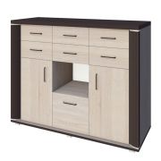 Ladekast /dressoir Aitape 46, kleur: donker Sonoma eiken / licht Sonoma eiken - afmetingen: 105 x 130 x 40 cm (H x B x D)