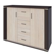 Ladekast /dressoir Aitape 45, kleur: donker Sonoma eiken / licht Sonoma eiken - afmetingen: 105 x 135 x 40 cm (H x B x D)