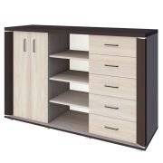 Ladekast /dressoir Aitape 41, kleur: donker Sonoma eiken / licht Sonoma eiken - afmetingen: 105 x 170 x 40 cm (H x B x D)