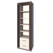 Open kast Aitape 37, kleur: donker Sonoma eiken / licht Sonoma eiken - afmetingen: 188 x 60 x 40 cm (H x B x D)