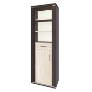 kast Aitape 26, kleur: donker Sonoma eiken / licht Sonoma eiken - afmetingen: 188 x 60 x 40 cm (H x B x D)