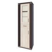 Vitrinekast Aitape 33, kleur: donker Sonoma eiken / licht Sonoma eiken - afmetingen: 188 x 60 x 40 cm (H x B x D)