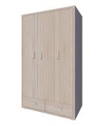 Draaideurkast / kledingkast Kerowagi 09, kleur: Sonoma eiken - afmetingen: 200 x 120 x 55 cm (H x B x D)
