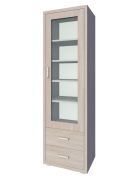 Vitrine / kast Kerowagi 05, kleur: Sonoma eiken - afmetingen: 200 x 60 x 41 cm (H x B x D)