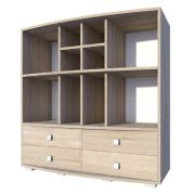 open kast Rabaul 16 , kleur: Sonoma eiken - afmetingen: 126 x 130 x 40 cm (H x B x D)