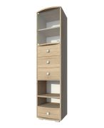 Vitrinekast Rabaul 29, kleur: Sonoma eiken - afmetingen: 200 x 49 x 40 cm (H x B x D)