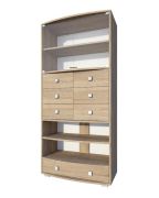 Vitrinekast Rabaul 28, kleur: Sonoma eiken - afmetingen: 200 x 94 x 40 cm (H x B x D)