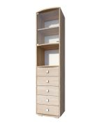 Vitrinekast Rabaul 27, kleur: Sonoma eiken - afmetingen: 200 x 49 x 40 cm (H x B x D)