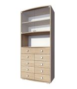 Vitrinekast Rabaul 26, kleur: Sonoma eiken - afmetingen: 200 x 94 x 40 cm (H x B x D)