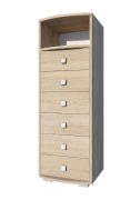 Ladekast /kast Rabaul 14, kleur: Sonoma eiken - afmetingen: 138 x 49 x 40 cm (H x B x D)