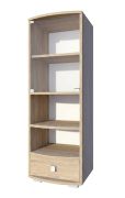 Vitrinekast Rabaul 12, kleur: Sonoma eiken - afmetingen: 138 x 49 x 40 cm (H x B x D)