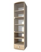 Vitrinekast Rabaul 33, kleur: Sonoma eiken - afmetingen: 200 x 49 x 40 cm (H x B x D)
