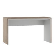 Bureau Cianjur 02, Kleur: Eik / Wit - Afmetingen: 77 x 150 x 60 cm (H x B x D)