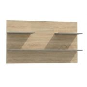 Hangplank / Wandrek Ciomas 14, Kleur: Sonoma eiken / Grijs - Afmetingen: 70 x 125 x 23 cm (H x B x D)
