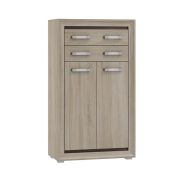 Ladenkast Kundiawa 07, kleur: Sonoma eiken licht / Sonoma eiken donker - afmetingen: 140 x 80 x 40 cm (H x B x D)