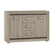 Ladenkast Kundiawa 04, kleur: Sonoma eiken licht / Sonoma eiken donker - afmetingen: 86 x 120 x 40 cm (H x B x D)