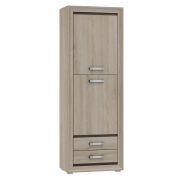 Kast Kundiawa 33, kleur: Sonoma eiken licht / Sonoma eiken donker - afmetingen: 200 x 70 x 40 cm (H x B x D)