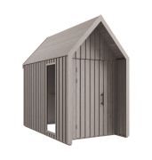Tuinhuisje | 1 raam van vloer tot plafond | Grijs-beige | Grondoppervlakte: 4,50 m² | Scandinavische stijl | Zadeldak | Buitenmaten: 162,4 x 207,7 cm | Malmö 10