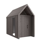 Grijs-bruin tuinhuis | Driehoekig raam | Grondoppervlakte: 4,50 m² | Scandinavische stijl | zadeldak | Buitenmaten: 162,4 x 207,7 cm | Malmö 19
