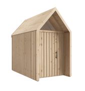 Berging / Berging | Driehoekig raam | Natuur | Grondoppervlakte: 4,50 m² | Buitenmaten: 162,4 x 207,7 cm | Scandinavische stijl | Malmö 28 | Zadeldak