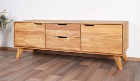 Ladekast Timaru 17, massief wild eiken, geolied - Afmetingen: 48 x 134 x 40 cm (H x B x D)