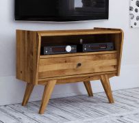 TV-onderkast Otago 20, massief geolied wild eiken - Afmetingen: 63 x 80 x 40 cm (H x B x D)