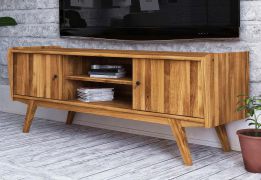 TV-onderkast Otago 21 geolied massief wild eiken - Afmetingen: 61 x 160 x 50 cm (H x B x D)