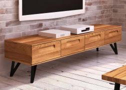 TV-onderkastje Masterton 17 massief beuken geolied  - Afmetingen: 42 x 182 x 45 cm (H x B x D)