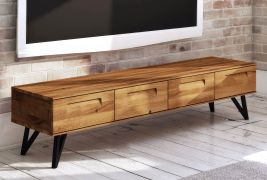 TV-onderkast Masterton 17 geolied massief wild eiken  - Afmetingen: 42 x 182 x 45 cm (H x B x D)