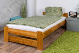 kinderbed / jeugdbed massief grenenhout kleur eikenhout A9, incl. lattenbodem - afmetingen 90 x 200 cm 