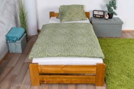 Futonbed / , vol hout, bed massief grenen, kleur eiken A9, incl. lattenbodem - afmetingen 90 x 200 cm